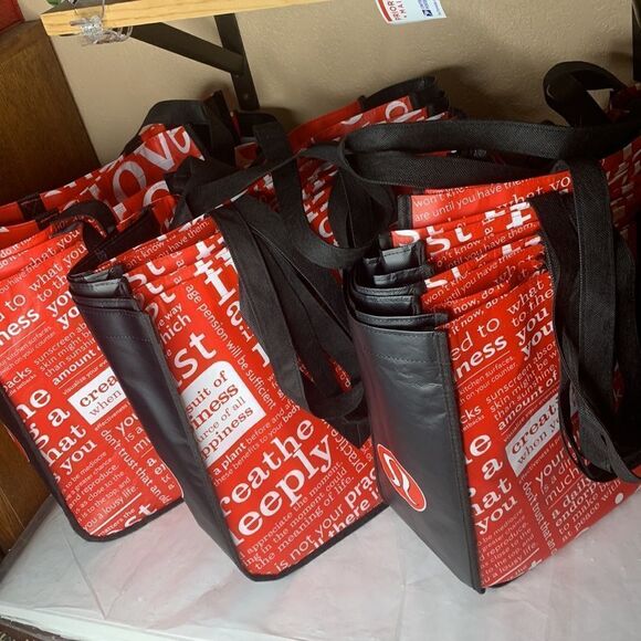 Lululemon Red & Black Reusable Shopping Bag Large - Picture 4 of 7